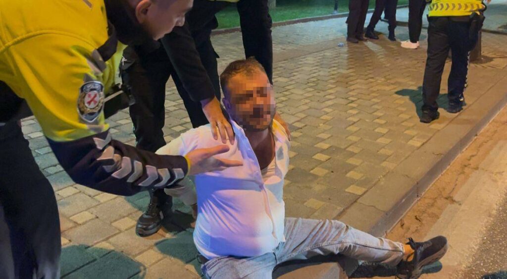 Patlak lastikle kaçan alkollü sürücü: 'Lahmacun 80 TL' dedi.