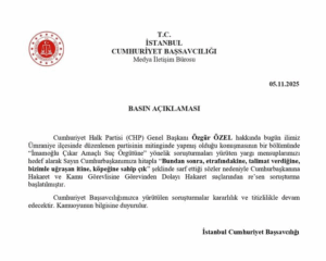 Özgür Özel’e Soruşturma Başlatıldı