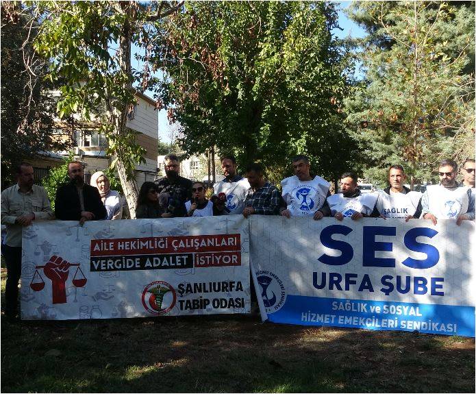 Şanlıurfa’da Sağlık Emekçileri Vergide Adalet İstiyor!
