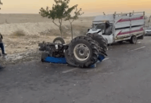 Şanlıurfa’da Traktör ve Kamyonet Çarpıştı
