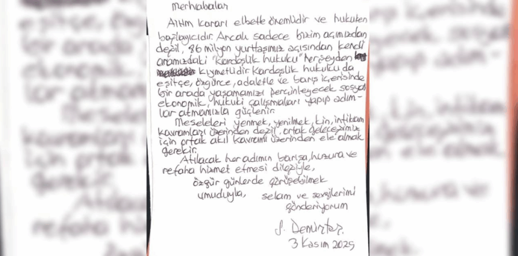 Selahattin Demirtaş AİHM Kararı Sonrası Mektup Paylaştı
