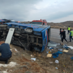 Cezaevi Nakil Aracının Devrilmesi Sonucu 9 Görevli Yaralandı