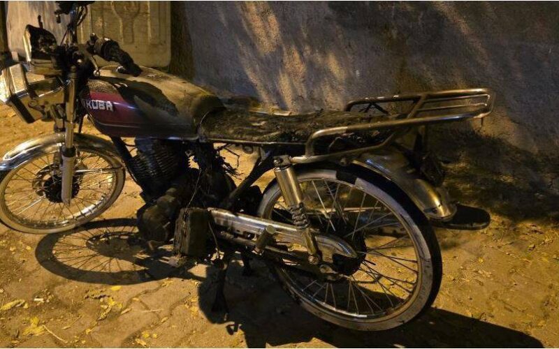 Şanlıurfa Siverek’te Feci Motosiklet Yangını