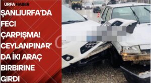 Şanlıurfa’da Feci Çarpışma! İki Araç Birbirine Girdi