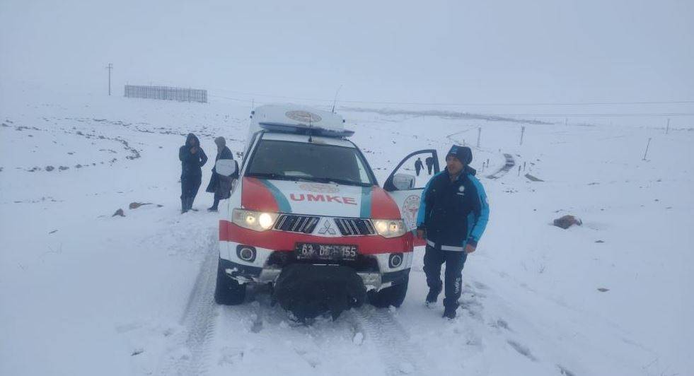 Şanlıurfa’da Karlı Yollarda Doğum Mücadelesi