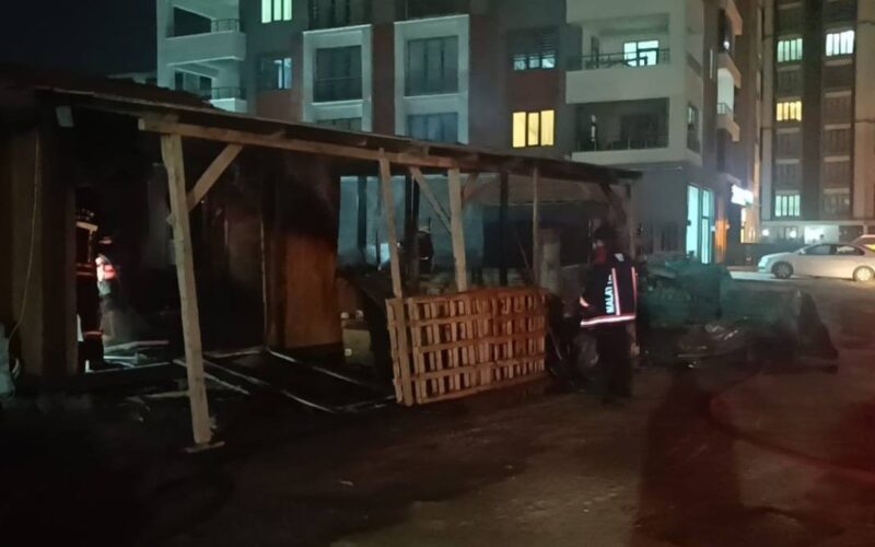 Malatya'da konteyner yangını!