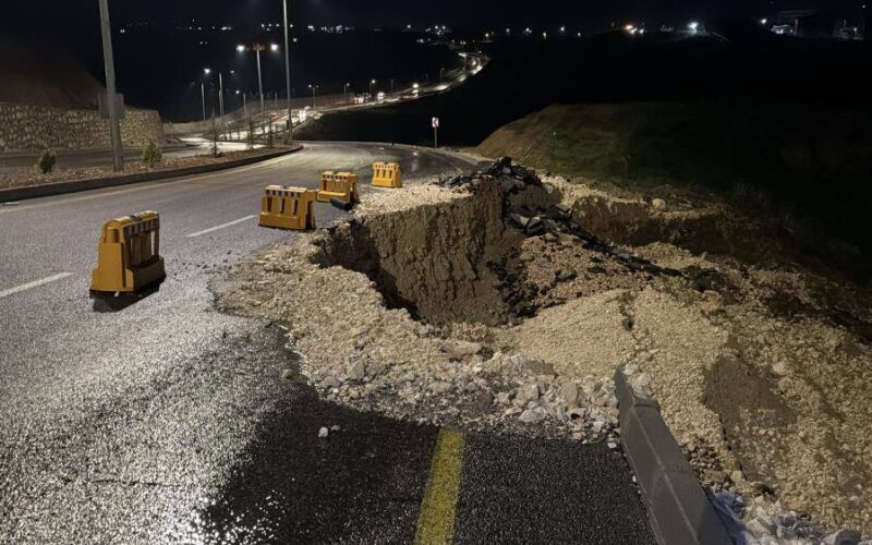 Adıyaman’da şiddetli yağış heyelana neden oldu!