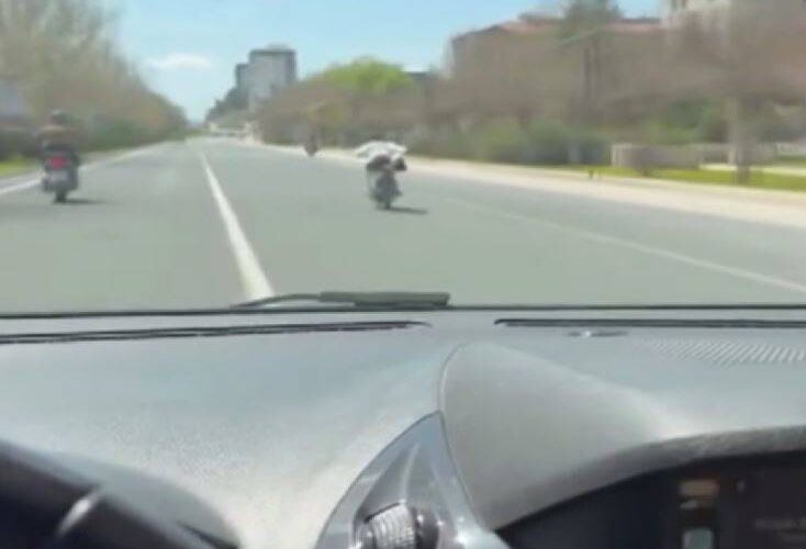 Trafikte ölümle dans: O anlar Kamerada